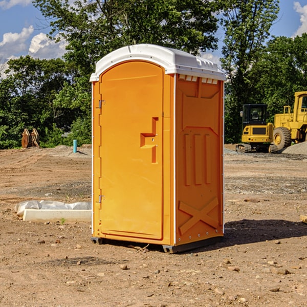 are there different sizes of portable restrooms available for rent in Six Lakes MI